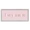 Stupell Industries Soft Pink Love You More Phrase Heart Shapes in Gray Frame Wall Art